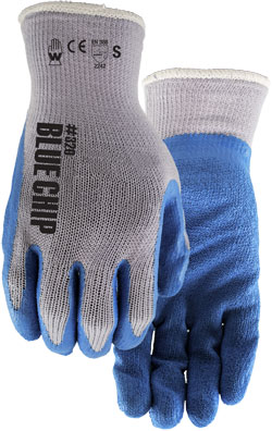 Palm Coated Gloves - EN 388 2242 - Poly/Cotton / 320 *BLUE CHIP