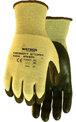 Palm Coated Gloves - EN 388 4431B - A2 Cut - Kevlar / 352 *STEALTH DESERT STORM
