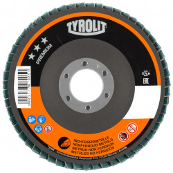 Premium Flap Disc - Ceramic 5"x7/8" TYPE 29 CA 40 Aluminum - *TYROLIT