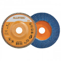 ALLSTEEL, 4-1/2" x 7/8" Flap Disc - 60 Grit