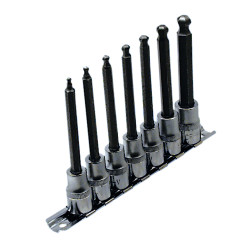 7 PC 3/8" DR SAE 4" Long Ball Nose Socket Set - *JET