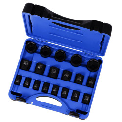 19 PC 1/2" DR SAE Impact Socket Set - 6 Point - *JET