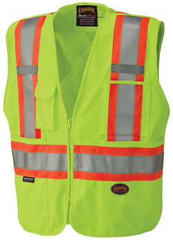 Hi-Viz Safety Vest - 5 Point Tear-Away - Polyester / 693 Series
