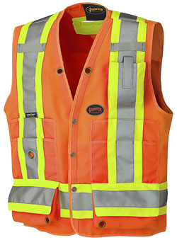 Surveyor's Safety Vest - Orange Poly / 6692 Series