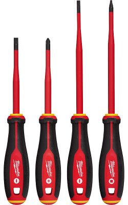 4pc 1000V Insulated Slim Tip Screwdriver Set