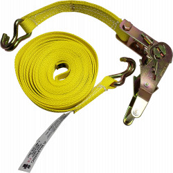 Ratchet Tie Down Strap - 1"x 15" - Wire Hook / RATCHET1X15W