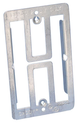 Low Voltage Mounting Plate - 1 Gang - Steel / MP1 *PREGALVANIZED