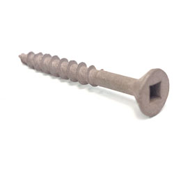 Flat 4 Lug Head #8 Robertson Decking Screws / Brown Magnigard® (PAIL)