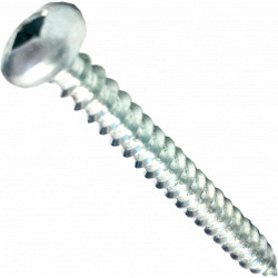 Pan / Round Head #10 Robertson Sheet Metal Screws / Zinc (PKG)