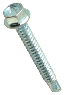 Hex Washer Head 10-16 Self-Drilling TEK Screws / Zinc Plated (Bulk)