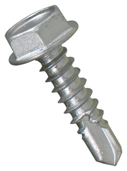 Hex Washer Head 12-14 TEK Screws / RUSPRO® Coated 410 Stainless Steel (JUG)