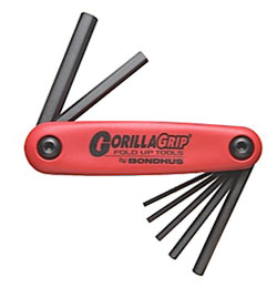 Hex Key Set - Fold Up - Hex End - Metric - 7 pc / 12587 *GORILLAGRIP