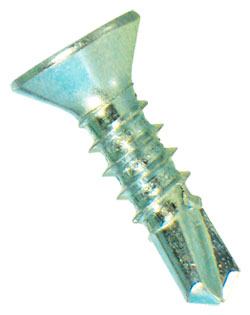 Flat Countersink Head 8-18 Robertson Self-Drilling TEK Screws / Zinc Plated (Bulk)