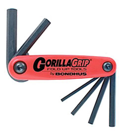 Hex Key Set - Fold Up - Hex End - Metric - 6 pc / 12595 *GORILLAGRIP