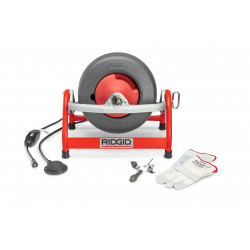 K-3800 Machine with Std. Equip: C-31, 3/8" x 50' (10 mm x 15.2 m) Cable, T-202 Bulb Auger, T-205 “C” Cutter, T-211 Spade Cutter,
