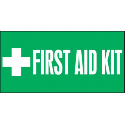 First Aid Kit Label - 3"x7" - Dura Vinyl / LFSD508XVE