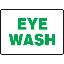 Eye Wash Sign - 7" x 10" - Plastic / MFSD421VP