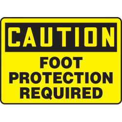 Caution Foot Protection Required - 10" x 14" - Plastic / MPPE688VP
