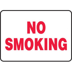 No Smoking Sign - 10" x 14" - Plastic / MSMK545VP