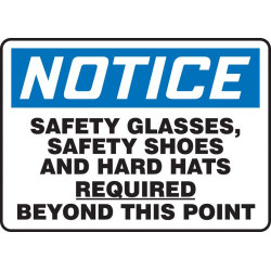 Notice PPE Required Beyond This Point - 10" x 14" - Plastic / MPPE829VP