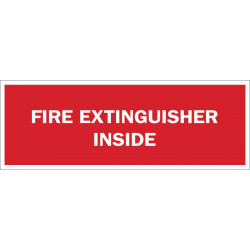 Fire Extinguisher Inside Label - 5" x 14" - Polyester / 85269
