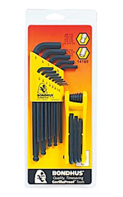 Hex Key Set - L-Wrench/Fold Up - Ball/Hex End - SAE - 22 pc / 14189