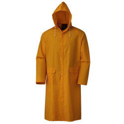 Yellow 48'' Long PVC Rain Coat - L - *PIONEER