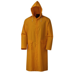 Yellow 48'' Long PVC Rain Coat - XL - *PIONEER