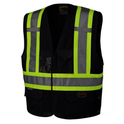 Black Hi-Viz Safety Vest - 2/3XL - *PIONEER