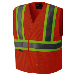 Hi-Viz Orange Flame Resistant Safety Vest - S/M - *PIONEER