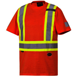 Orange Cotton Safety T-Shirt - S - *PIONEER