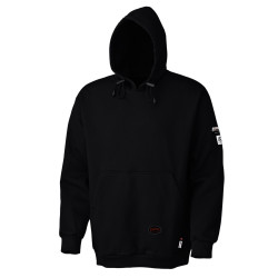Black Flame Resistant Pullover Style Heavyweight Cotton Hoodie - XL - *PIONEER