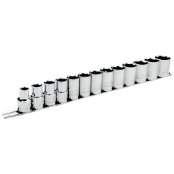 Chrome Socket Set - 1/2" - 6 Point / 601312 *13 Pc TORQUE DRIVE®