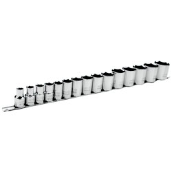 Chrome Socket Set - 1/2" - 6 Point / 601316 *15 Pc TORQUE DRIVE®