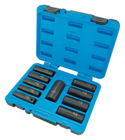 Impact Socket Set - 1/2" - Deep 6 Point / 610303 *10 Pc