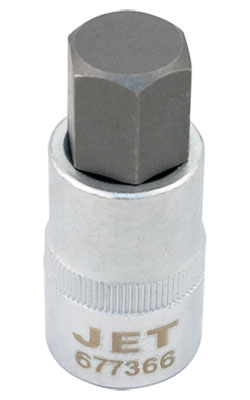 Hex Bit Socket - 2" Long - 1/2" Drive - Metric / 6773