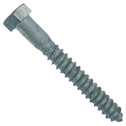 Hex Head Lag Screws - 1/4" Dia. - Grade 2 / HDG