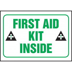 First Aid Kit Inside Label - 3-1/2"x5" - Vinyl / LFSD509XVE