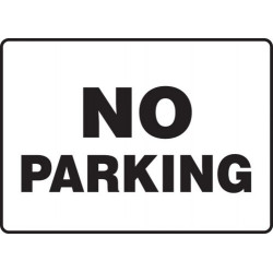 No Parking Sign - 10" x 14" - Plastic / MVHR515VP