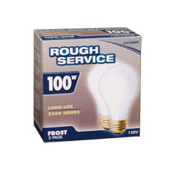 Light Bulbs - 100 W - Frosted / 73211 *ROUGH SERVICE (2 PK)