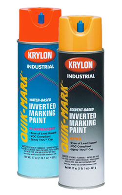 Krylon Quik-Mark 17 oz. Water-Based Inverted Marking Paint, Fluorescent Caution Blue
