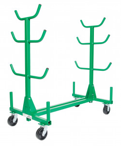 Magnetic Conduit Rack Greenlee Mobile Conduit and Pipe Rack with 603 casters