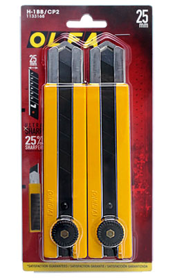 Utility Knife - Ratchet-Lock - Yellow / H-1BB/CP2 *EXTRA HEAVY-DUTY (2 Pack)