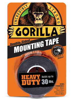 Double-Sided Tape - 1" - Foam - Black / 6155002 *GORILLA