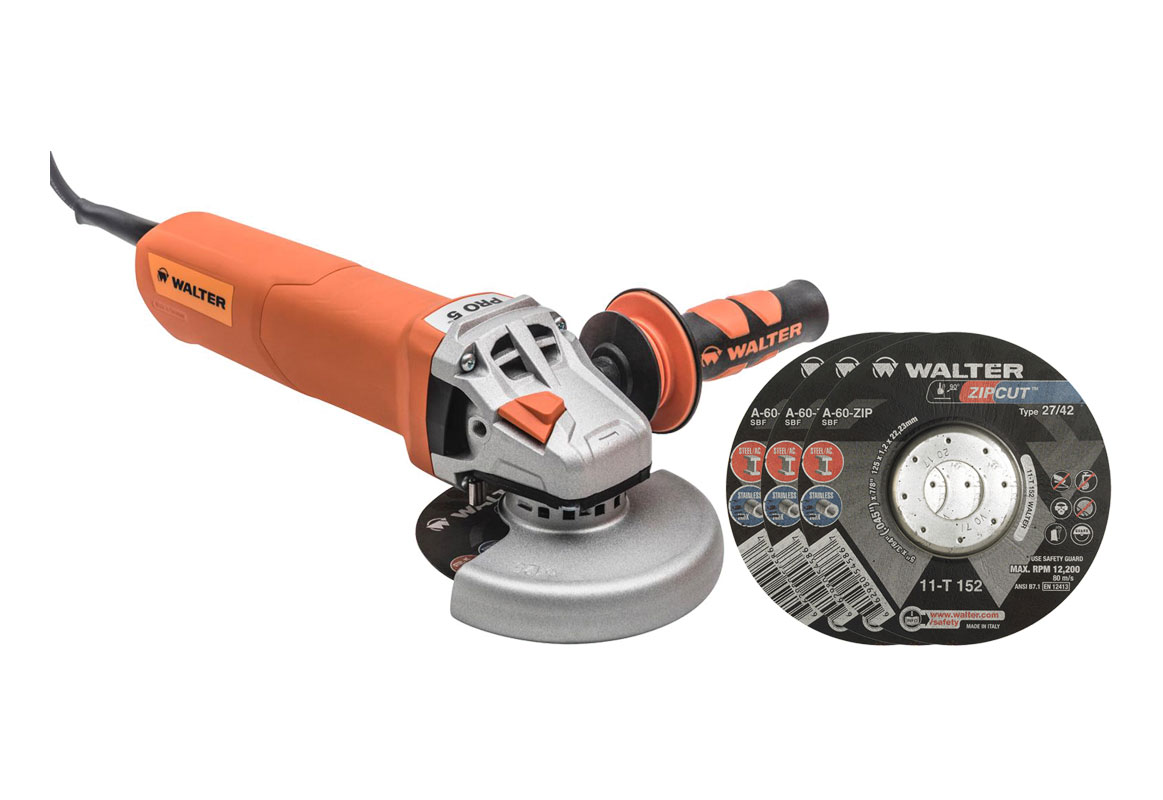 J Walter Angle Grinder (w/ Acc) - 5 - 10.5 amp / 30-A 905 *ZIPCUT™