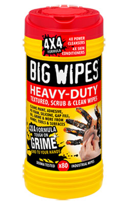 Big Wipes Heavy Duty Antibacterial Textured Cleaning Wipes 80pk