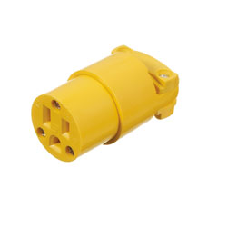 3-Wire Female Plug w/Clamp - 15 A 