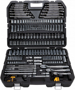 Mechanics Tool Set - 1/4", 3/8" & 1/2" - Chrome / DWMT72165 (204 PC)