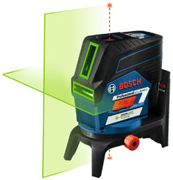 12V Max Connected Green-Beam Cross-Line Laser with Plumb Points - *BOSCH