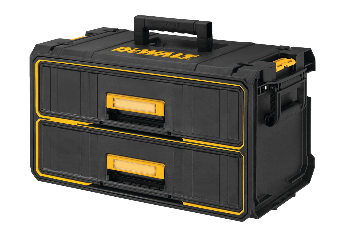 DeWALT Modular Tool Box - 2 Drawer - Plastic / DWST08290 *TOUGHSYSTEM